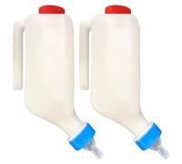 Bouteille d'agneau | Deux Bouteilles pour Nourrir Les agneaux - Accessoires pour Animaux de Compagnie avec échelle et poignée pour chèvre, Vache, Mouton, Chiot