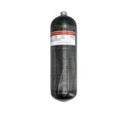 Bouteille d'air en fibre de carbone 4500 psi, 300 bar, 6,8 L, avec système de plongée M18 x 1,5(6.8L with C Valve)