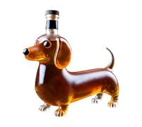 Bouteille d'alcool de teckel - Récipient à alcool, support à vin en forme de chien | Bar anniversaire salle à manger Restaurant étagère ornement bouteille décorative cadeau maison liqueur vitr