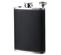 Bouteille d'alcool pour liqueur Flasque à boire en acier inoxydable avec entonnoir Flasque d'alcool de 200 ml - Flasque portable étanche à paillettes pour whisky et vin
