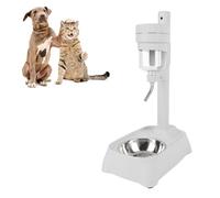 Bouteille d'alimentation en Eau pour Chats de Chat Réglable, Conception Intelligente élégante et Fonctionnelle Dispensateur d'eau Stagnard pour Animaux (Gris 500 ML) (Blanc cassé