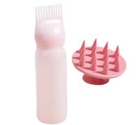 Bouteille d'applicateurs de peigne racine 2 pcs 160 ml bouteilles d'applicateurs 'huile capillaire & épurateur de cuir chevelu en silicone, couleur teinture capillaire réutilisable pour les acces