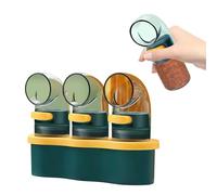 Bouteille D'assaisonnement De Cuisine Domestique-taille De 5.91x2.76x2.36 Pouces, Salière À Contrôle Quantitatif, Couleur Bleu Orange | Distributeur Manuel Précis À Chaque Utilisation, Outil De Régime