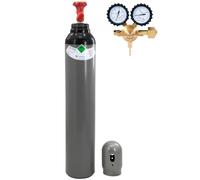 Bouteille d'azote 8L + Régulateur de pression pour azote, bouteille de gaz azote avec détendeur azote 40bar, 200bar 1,8m3