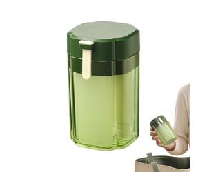 Bouteille de avec distributeur 4 en 1 4 en 1 portable étanche 50 ml | Boîte à shampoing avec brosse à dents pour les vacances, les voyages d'affaires, l'avion, la croisière, le train, le camping