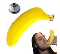 Bouteille de bière 150 ml en forme de banane, bouteille de poche décorative en acier inoxydable, anti-fuite et portable pour whisky, vodka, brandy et rhum