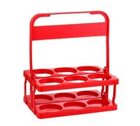Bouteille de bière Caddy Hateder Plastique Placable Portable Porteur de Porte-bière empilable Panier de Porte-bière pour Pique-Nique extérieur BBQ Camping Restaurants à la Maison (Rouge)