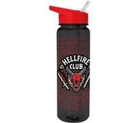 Bouteille de boissons Stranger Things Hellfire avec paille à feuilles flip - 25 oz / 700 ml multicolore G