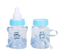 Bouteille de Bonbons, 50pcs Baby Shower Party Favors, Bonbons Bouteilles Cadeau, Mini Petite Biberon, boîte de bouteilles de chocolat bonbon pour les fournitures de fête à la maison(Bleu)