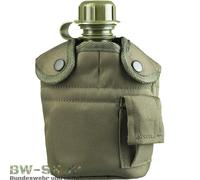 Mil-Tec Cantine US Plastic Canteen avec housse et gobelet Olive