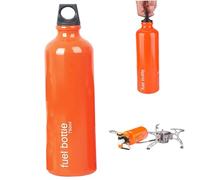 Bouteille de carburant MSR 750 ml Bouteille de gaz portable en alliage d'aluminium Conteneur mazout épais d'essence haute pression pour camping en plein air Randonnée Orange.