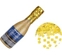 Bouteille de champagne Canon à confettis, or, 20,5 cm champagne