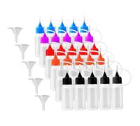 Bouteille de compression de pointe à aiguille 30pcs, bouteille d'applicateur pointe précision 10 ml avec mini entonnoir 5 pcs, bouteilles colle en plastique avec couvercle fuite