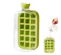 Bouteille de cube de glace - Tacle 2 en 1 plateau de glaçon gratuit avec couvercle et boîte | VERTICAL CUBBE MAKER | 800 ml de moules multifonctionnels I'ce Maker pour les boissons froides, le ju