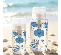 Bouteille de démaquillant à motif de coquillage, bouteille pulvérisatrice à pompe, dissolvant pour vernis à ongles, bouteille vide à pompe de grande capacité, bouteille pulvérisatrice portable mignonn
