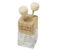 Bouteille De Désodorisant Pour Diffuseur De Voiture - Décoration De Ventilation Automatique En Verre Vide Avec Couvercle En Bois | Mini Ornement De Parfum De 8 Ml Pour Huiles | Parfum Ac Clip Bricolag