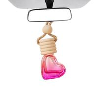 Bouteille de diffuseur de désodorisant d'air de voiture | 6 ml Clear Heart Glass Car Diffuser | Ornement de désodorisant d'intérieur de voiture de bouteille vide pour rétroviseur