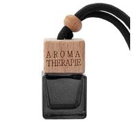 Bouteille de diffuseur de désodorisant de voiture suspendue carrée de 8 ml | ornement de pendentif de parfum d'huile essentielle rechargeable, accessoire de désodorisant suspendu de rétroviseur noir