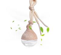 Bouteille de diffuseur de désodorisant de voiture vide, pendentif bouteille en verre de parfum - Désodorisants en bois - Bouteille désodorisant avec parfum et dureté élevée pour Noël