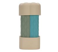Bouteille de distributeur de voyages 4 en 1, bouteilles de bouche à bouche large en silicone Bouteilles de toilette Contaueurs Cosmetic pour le shampooing Body Wash Lotion (Série blanche crémeuse)