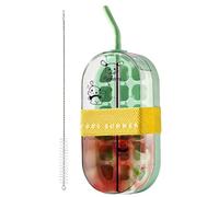 Bouteille de fabrication de glace - Bac à glaçons en silicone 2 en 1, bouteille d'eau portable avec paille, plateau de glaçage sans contact | Refroidisseur de boissons réutilisable, pour la cuisine, l