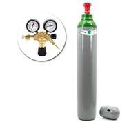 Bouteille de gaz avec réducteur MIX Argon (82%) + CO2 10 litres 1,9 m3 gaz de soudage MIG/MAG TIG