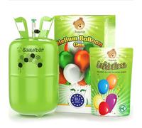 Bouteille de gaz d'hélium + 100 ballons certifiés Öko-Test « Très bien » • Gaz pour ballons de 420 l ✓ Pour environ 50 ballons ✓ Fabriqué en UE ✓ Système de remplissage pratique pour fête, mariage