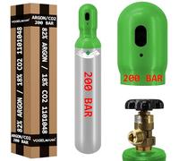 Bouteille de gaz mélange Argon (82%) + CO2 (18%) 8 litres 200 bar gaz de soudage pour MIG/MAG soudage gaz de protection pour acier, incluant valve, rechargeable
