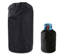 Bouteille de gaz Protection de grille, couvercle de bouteille de gaz en tissu Oxford, ignifuge, protection UV, haute qualité avec cordon de serrage réglable, noir