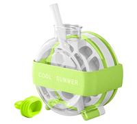 Bouteille de glace : bac à glaçons pour café avec plusieurs compartiments | Bac à glaçons et bouteille d'eau 2 en 1, 1 bouteille d'eau sans contact pour la maison et le restaurant