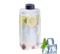 Bouteille de jus vide - Pichet de refroidissement pour réfrigérateur, distributeur de boisson de 2 l avec couvercle pour lait, limonade, thé glacé, café