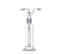 Bouteille de lavage de gaz de laboratoire, piège à vide en verre 250 ml/500 ml avec deux tubes coudés, kit de verrerie borosilicatée pour laboratoire de chimie (500ML)