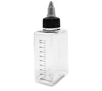 Bouteille de médias anti-fuite - Bouteille de distributeur d'huile - Bouteille transparente de 100 ml - Ouverture anti-perte - Récipient de dosage - Bouteille doseuse carrée pour réactif - Portable