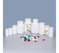 Bouteille de médicaments rechargeable avec couvercle, en plastique HDPE de qualité alimentaire, à grande bouche, 20 pièces, 150ML 20 set of 70ML