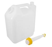Bouteille de Mélange 4l Abs Blanche avec Tube de Remplissage | Moteurs 2 Temps et Brush Cutter, Mesure Graduée, Format Portable, Dosage Précis