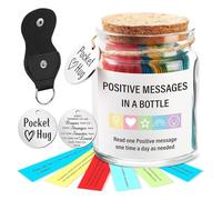 Bouteille de messages d'affirmation - Pot de santé mentale positive, citations encourageantes quotidiennes | Cadeau de soutien émotionnel pour femme, amie, petite amie, sœur, inspiration, motivation