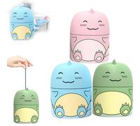 Bouteille de nettoyage automatique en forme de dinosaure pour cuvette de toilette, avec corde de transport, trois parfums, jasmin océan, pêche pendant 90 jours, facile à utiliser, laissant un parfum
