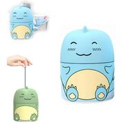 Bouteille de nettoyage automatique pour cuvette de toilette en forme de dinosaure, avec corde de transport, trois parfums, pêche au jasmin océan, pour 90 jours, facile à utiliser, laissant un parfum