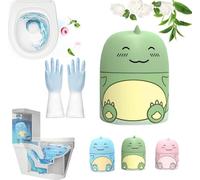 Bouteille de nettoyage magique pour toilettes - Bouteille nettoyante en forme de dinosaure - Nettoyant pour réservoir d'eau de toilette - Trois parfums - Jasmin océan pêche pendant 90 jours