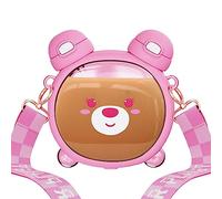 Bouteille de paille d'ours, bouteille d'ours mignonne avec double bouche, bouteille de paille de dessin animé portable de 750 ml et bandoulière amovible, bouteille de paille pour les activités de plei