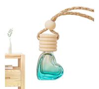 Bouteille de parfum de voiture en forme de cœur - Mini diffuseur de désodorisant, pendentif de parfum de voiture, pendentif en verre transparent | Accessoire d'intérieur élégant pour miroir, tableau