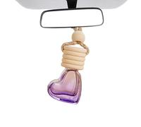 Bouteille de parfum de voiture en forme de cœur - Mini diffuseur désodorisant, pendentif de parfum de voiture vide, pendentif de bouteille en verre transparent | Accessoire d'intérieur élégant pour