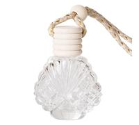 Bouteille de parfum rechargeable - Ornement de voiture en verre, suspension de parfum vide | Bouteille décorative en forme de coquillage de 14 ml pour rétroviseur, support d'huile essentielle pour véh