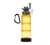 Bouteille de pêche d'extérieur construite avec des parois intérieures lisses et des compartiments définis pour une récupération facile du crochet de leurre (jaune)