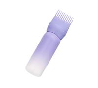 Bouteille de peigne pour racines du cuir chevelu - Brosse applicatrice réutilisable de 180 ml, outil de shampooing pour teinture des cheveux avec échelle de mesure, design à l'épreuve D