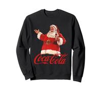 Bouteille de Père Noël Coca Cola Sweatshirt, Unisexe pour Adultes, Noir, M