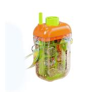 Bouteille De Plateforme De Glace - Bouteille De Blocage De Glace Avec Couvercle Et Ordures | Réutilisable 2 En 1 Tasse D'eau Avec Paille | Libération Facile Pour Boire Du Jus C