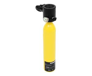 Bouteille de plongée, bouteille d'air d'urgence, bouteille de plongée | Mini bouteille de plongée 0,5 l 200 bar en aluminium aéronautique 6061 avec manomètre, embout buccal en silicone jusqu'à 30 m