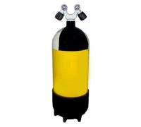 Bouteille de plongée - Faber - 12 litres - 232 Bars - Acier - Jaune/Noir/Blanc