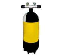 Bouteille de plongée - Faber - 12 litres - 232 Bars - Acier - Jaune/Noir/Blanc